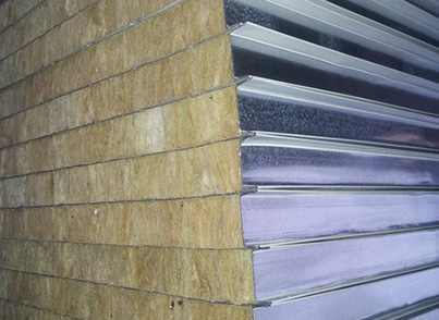 隔音彩鋼岩棉防火夾心板